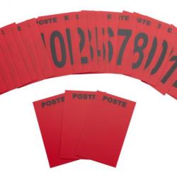 Lot de 27 plaques postes de chasse-Rouge