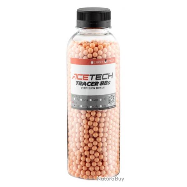 Billes Acetech Tracer 0.25g x 2700 rouges bouteille-BB BILLES TRACER ACETECH 0.25grs bouteille 2700r