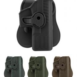 Holster rigide Quick Release pour Glock 17 Droitier-Noir