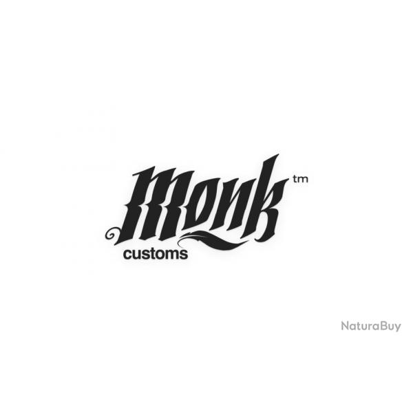 'MONK Customs' Decal-Blanc