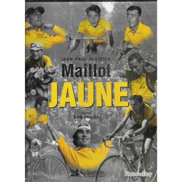 maillot jaune de jean-paul ollivier , cyclisme + le roman du tour de france