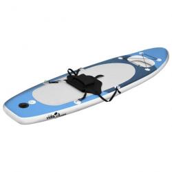 Ensemble de planche SUP gonflable Bleu 360x81x10 cm