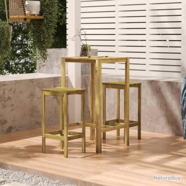 Table de bar 60x60x110 cm Bois de pin imprgn