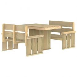 Mobilier de salle à manger de jardin 3 pcs Bois de pin imprégné