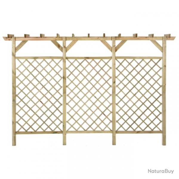 Clture  treillis de jardin avec pergola 400x50x200 cm Pin