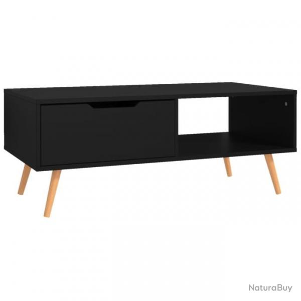 Table basse Noir 100x49,5x43 cm Agglomr