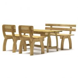 Mobilier de salle à manger de jardin 4 pcs Bois de pin imprégné