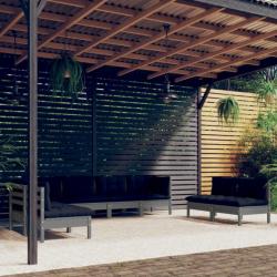 vidaXL Salon de jardin 8 pcs avec coussins Bois de pin massif