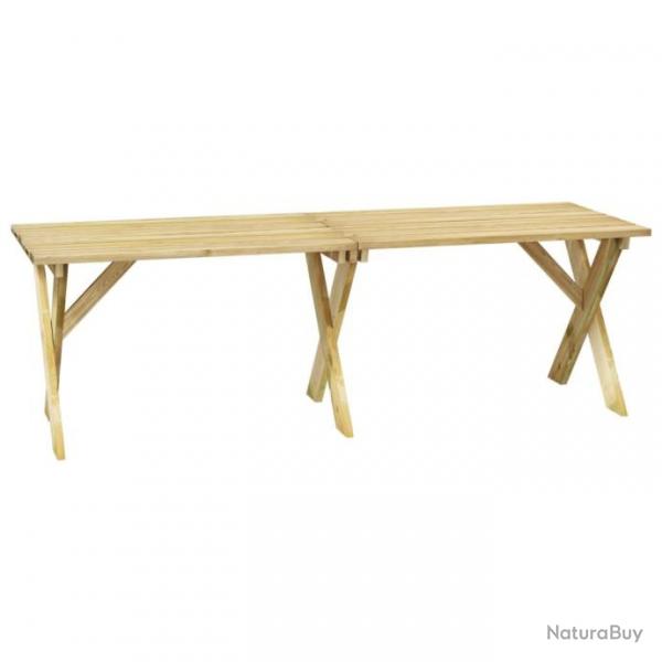 Table de jardin 220x73x70 cm Bois de pin imprgn