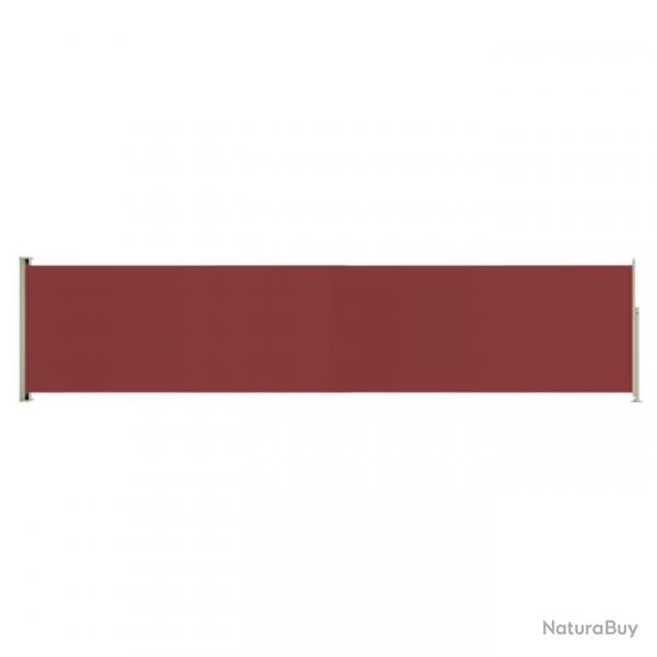 Auvent latral rtractable de patio 140x600 cm Rouge