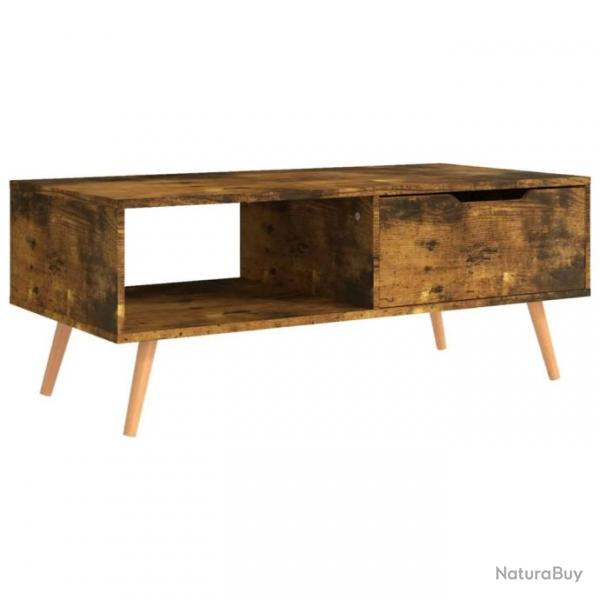 Table basse Chne fum 100x49,5x43 cm Agglomr