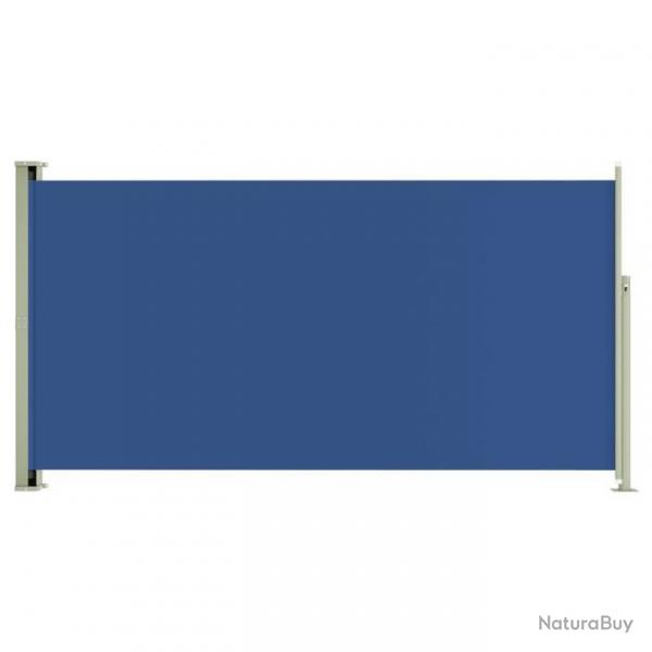 Auvent latral rtractable de patio 160x300 cm Bleu