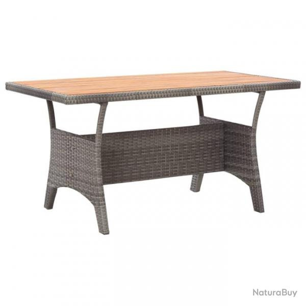 Table de jardin Gris 120x70x66 cm Bois d acacia massif