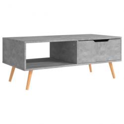 Table basse Gris béton 100x49,5x43 cm Aggloméré