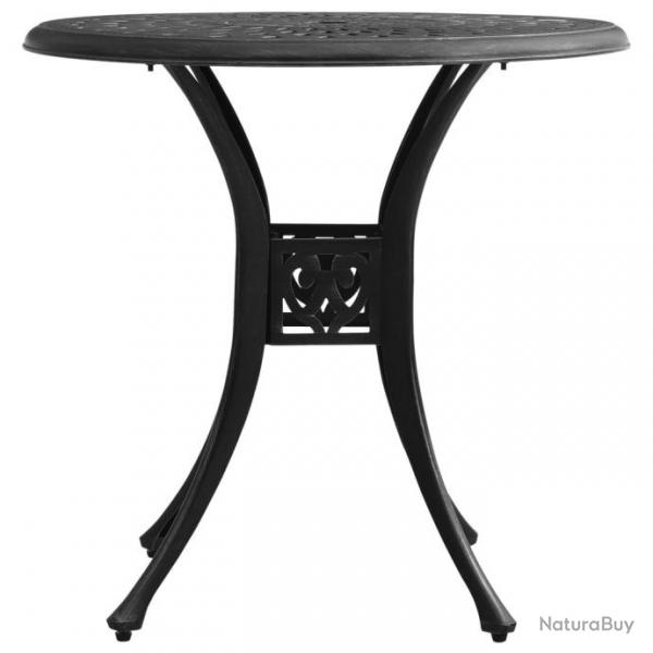 Table de jardin Noir 78x78x72 cm Aluminium coul