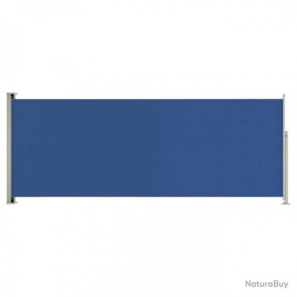 Auvent latral rtractable de patio 117x300 cm Bleu