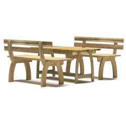 Mobilier de salle à manger de jardin 3 pcs Bois de pin imprégné