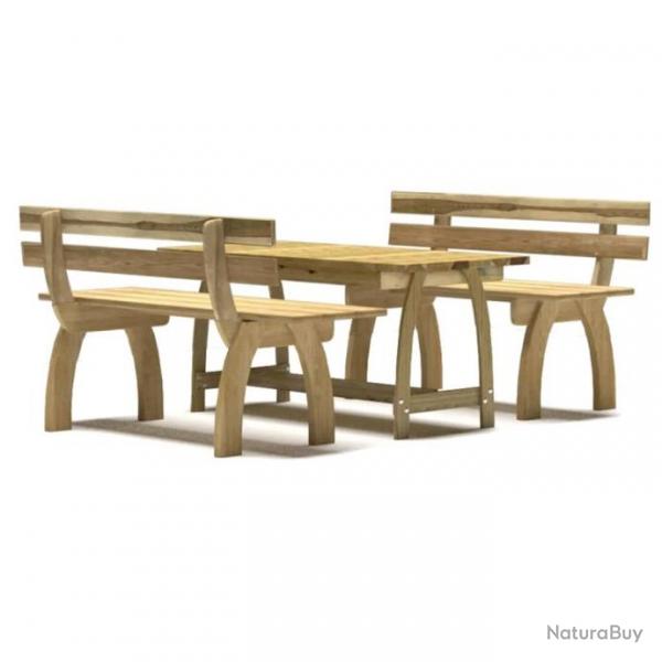 Mobilier de salle  manger de jardin 3 pcs Bois de pin imprgn