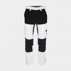 Pantalon stretch multipoches HEROCK Hector 40 Blanc / Noir