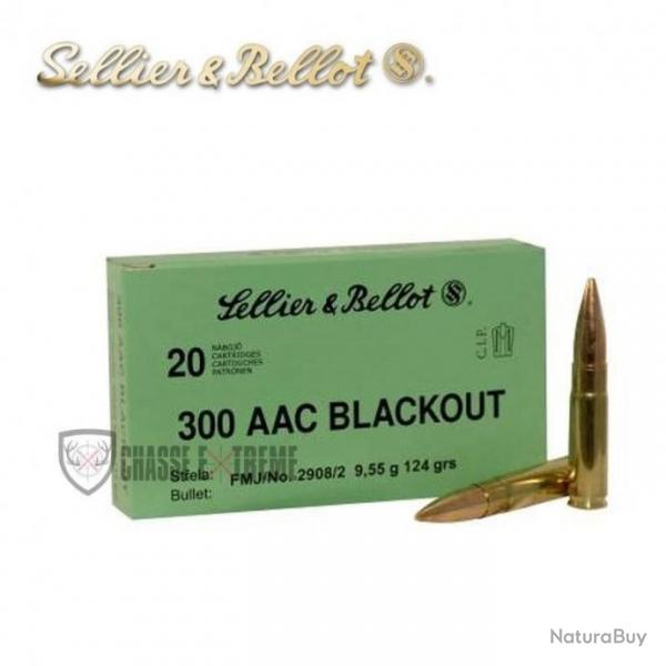 20 Munitions S&B cal 300 AAC Blackout 124gr FMJ