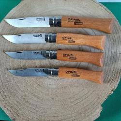 Couteau de Poche Opinel numéro 8 Lame en Acier carbone et Manche en Bois de Hêtre