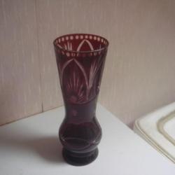 vase ancien en cristal de st-louis hauteur 21 cm période XIXème