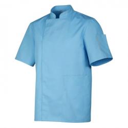 Veste de cuisine mixte manches courtes ou longues Robur NERO MC/ML Bleu ciel Manches courtes 0 / XS