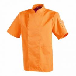 Veste de cuisine mixte manches courtes ou longues Robur NERO MC/ML Orange Manches courtes 0 / XS