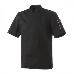 Veste de cuisine mixte manches courtes ou longues Robur NERO MC/ML Noir Manches courtes 4 / XL