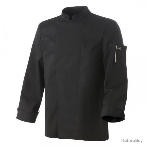 Veste de cuisine mixte manches courtes ou longues Robur NERO MC/ML Noir Manches longues 5 / 2XL