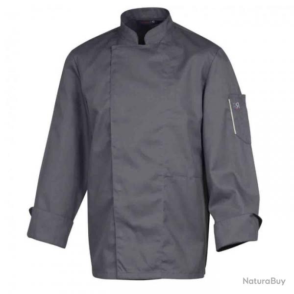 Veste de cuisine mixte manches courtes ou longues Robur NERO MC/ML Manches longues Anthracite 5 / 2X