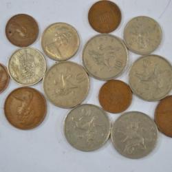 Lot monnaies Anglaises New Pence années 1960 -1970. Angleterre,  Collection monnaie