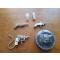 petites annonces chasse pêche : rare collection de minuscules revolvers anciens cal 2mm, plaquettes ivoire, deux en argent.