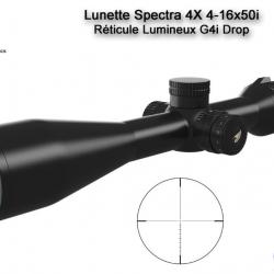Lunette Chasse GPO SPECTRA 4x 4-16x50i  - Réticule Lumineux G4i Drop