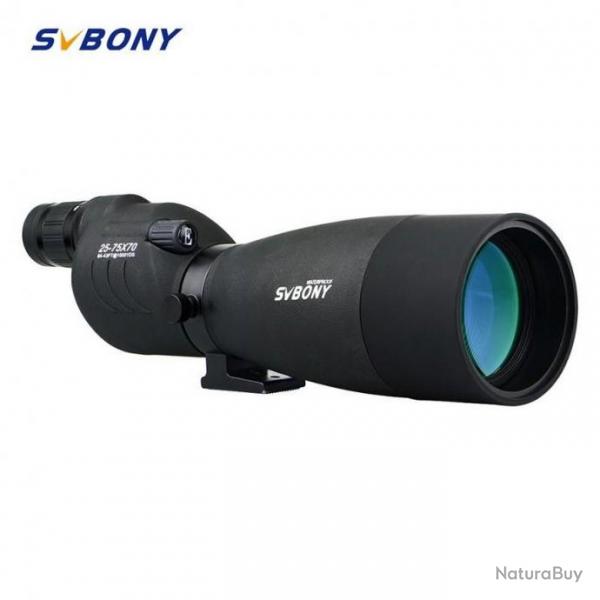 SVBONY SV17 Longue Vue Lunette Zoom 25-75x70mm Haute Dfinition Observation Oiseaux Tir Chasse