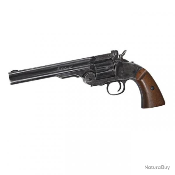 Revolver ASG Schofield 6" Co2-Plombs et BB'S GNB Noir poigne Bois - Noir poigne Bois