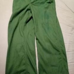 PANTALON ALLEMAND MODELE 1938 EN TOILE COTON DE COULEURS RESEDA DE LA SECONDE GUERRE MONDIALE