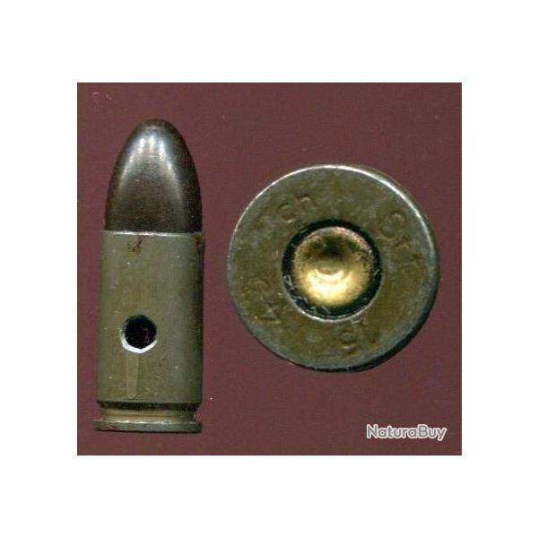 9 mm Parabellum Allemangne 39-45 - balle mE noire - tui acier laqu - P38, P08, MP40 - neutra
