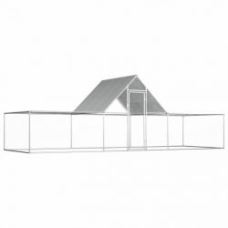 Poulailler 6 x 2 x 2 m avec un toit résistant à l'eau acier galvanisé 02_0001719