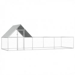 Poulailler 6 x 2 x 2 m avec un toit résistant à l'eau acier galvanisé 02_0001718