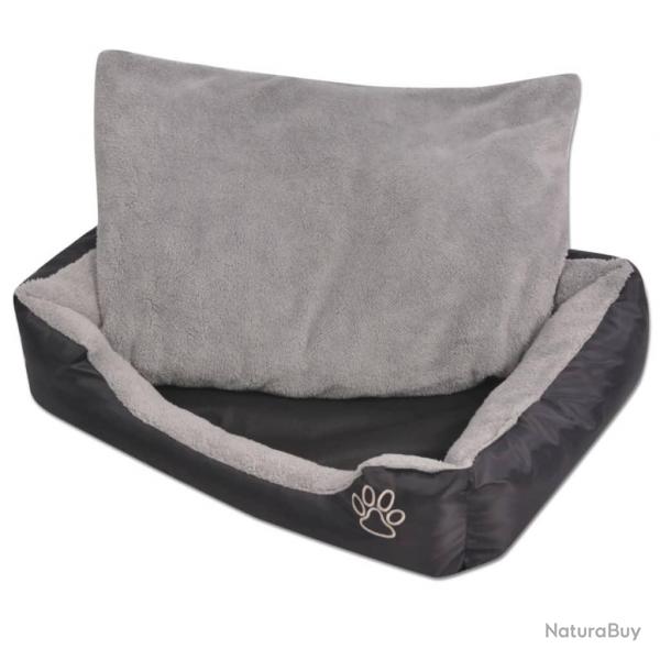 Lit pour chiens avec coussin rembourr 110 cm noir 02_0001576