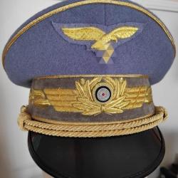 Casquette Schirmmütze Reichfeldmarschall Luftwaffe REPRODUCTION