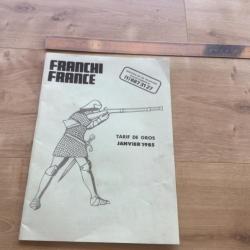 1 Ancien catalogue livret FRANCHI 1985