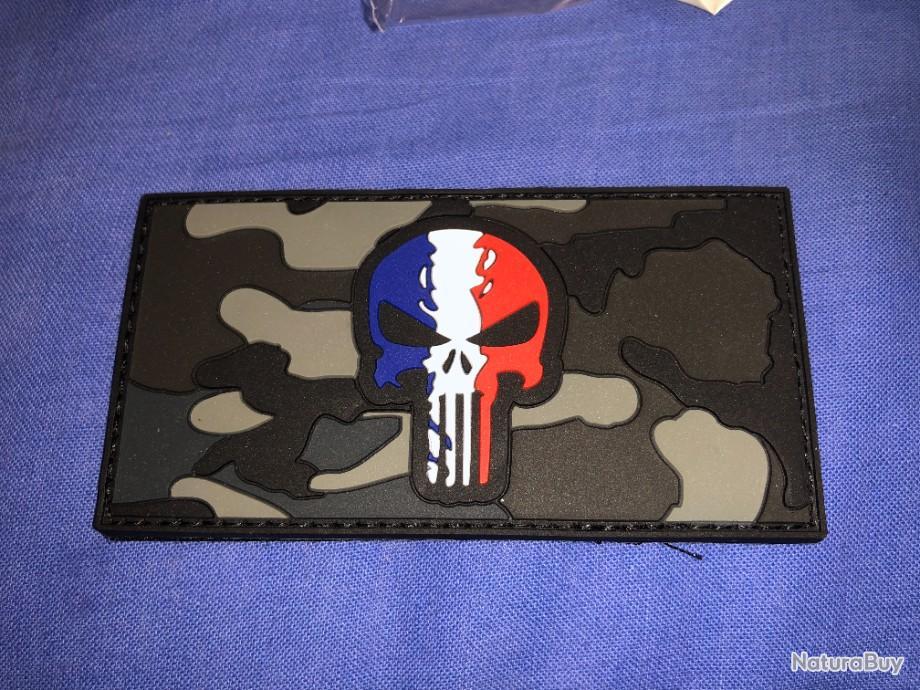 Patch Écusson Camouflage Drapeau France - 5x8 Cm - Fixation Mâle/Femelle - Style Militaire