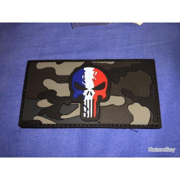 Patch cusson velcro Punisher dark camo France patriote franais camouflage