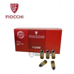 50 Munitions FIOCCHI Cal 9mm Para 123 Gr Fmj