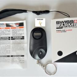 Porte-clés alarme anti-agression 130dB et lumière aveuglante Swiss Arms - noir