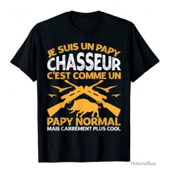 Tee-shirt chasse - Humoristique - Ide cadeau - Noir - Livraison gratuite et rapide