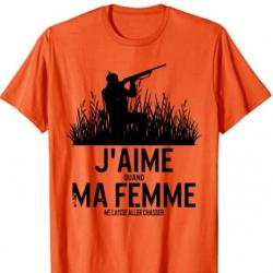 Tee-shirt de chasse - Orange - Humoristique - Livraison gratuite et rapide