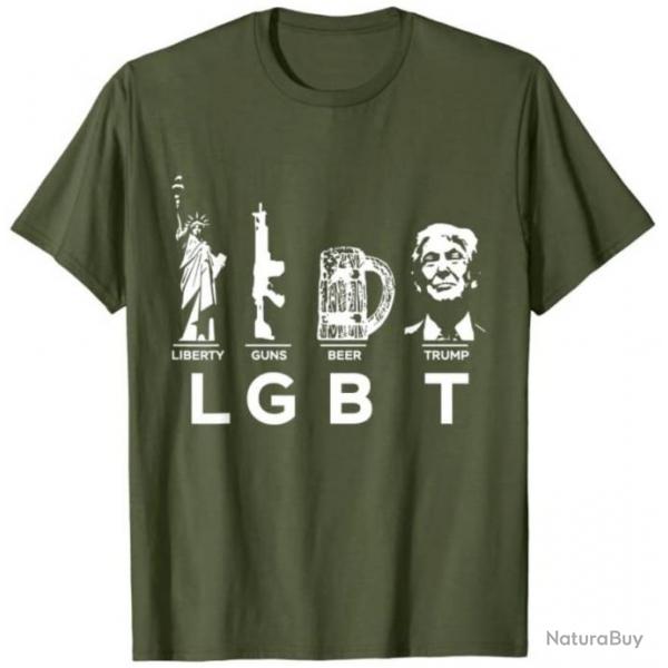 Tee-shirt de chasse - Humoristique - LGBT - Vert arme -  Livraison gratuite et rapide